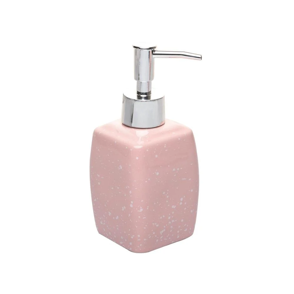 2 Peças para Banheiro Lyor Speck de Cerâmica Rosa