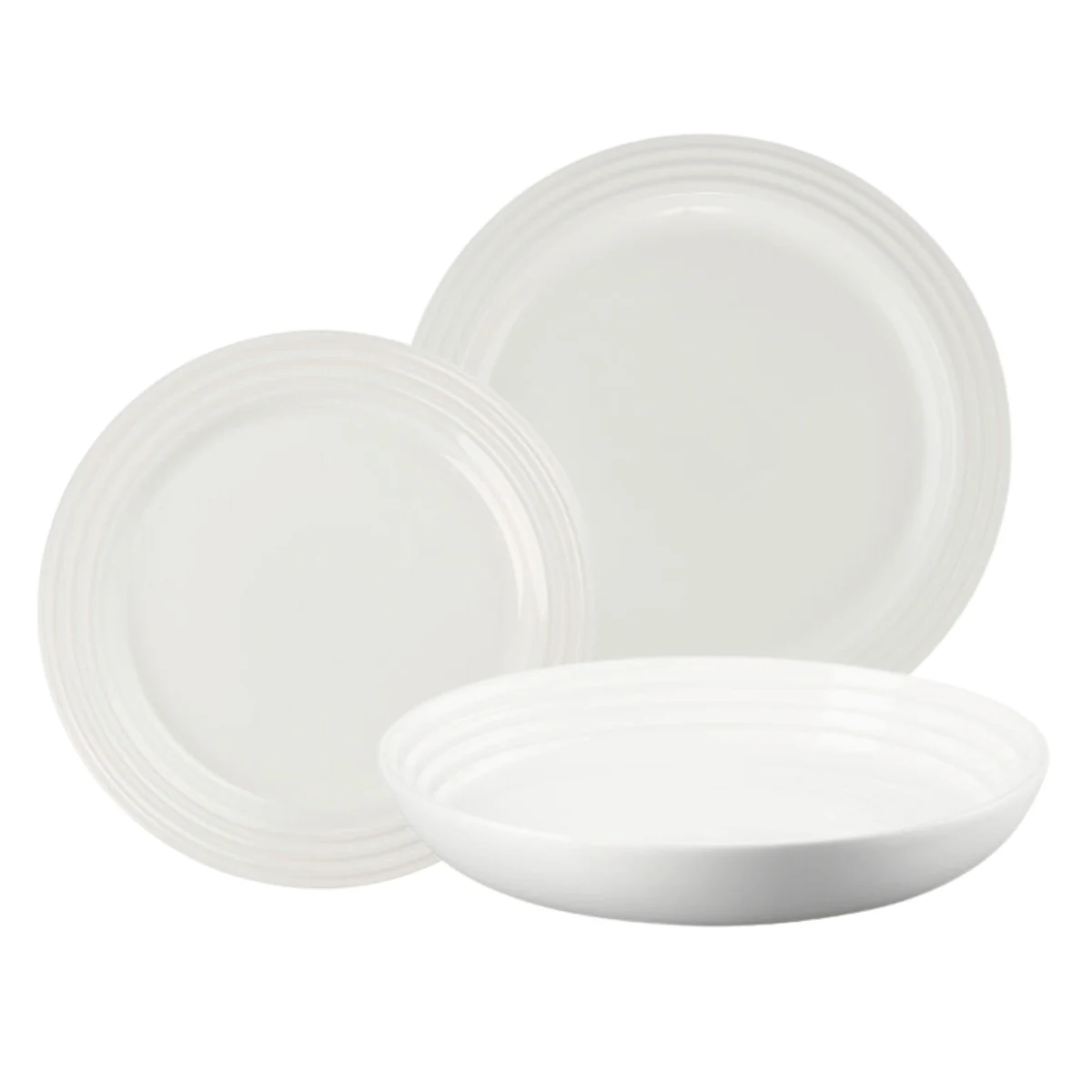 Aparelho de Jantar em Ceramica 12 Pecas Branco Le Creuset