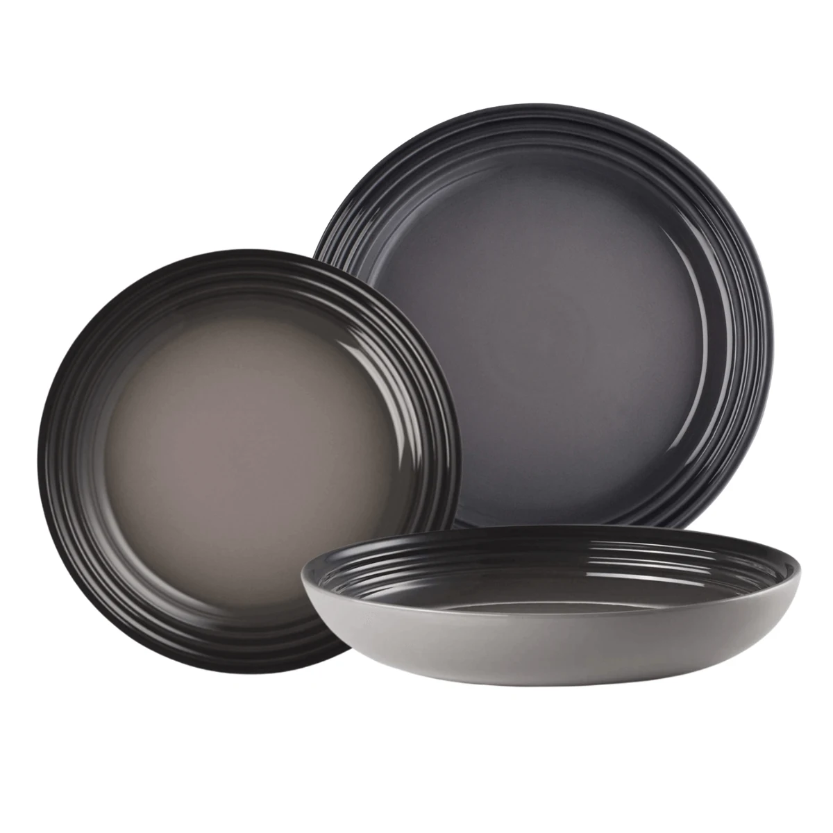 Aparelho de Jantar em Ceramica 12 Pecas Flint Le Creuset