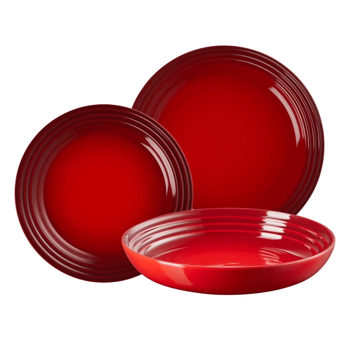 Aparelho de Jantar em Ceramica 12 Pecas Vermelho Le Creuset