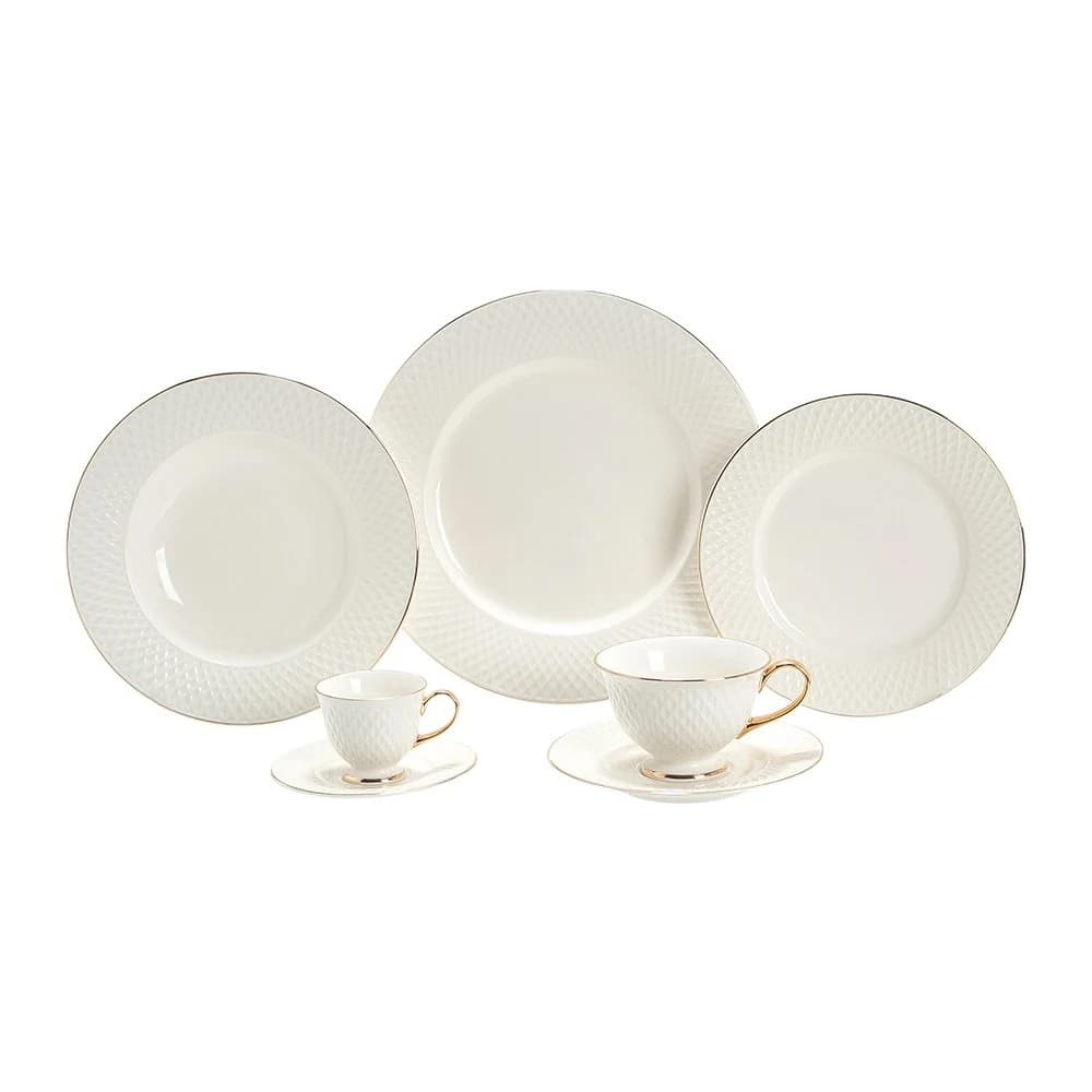 Aparelho de Jantar Home Style Eclat Gold 42 Peças