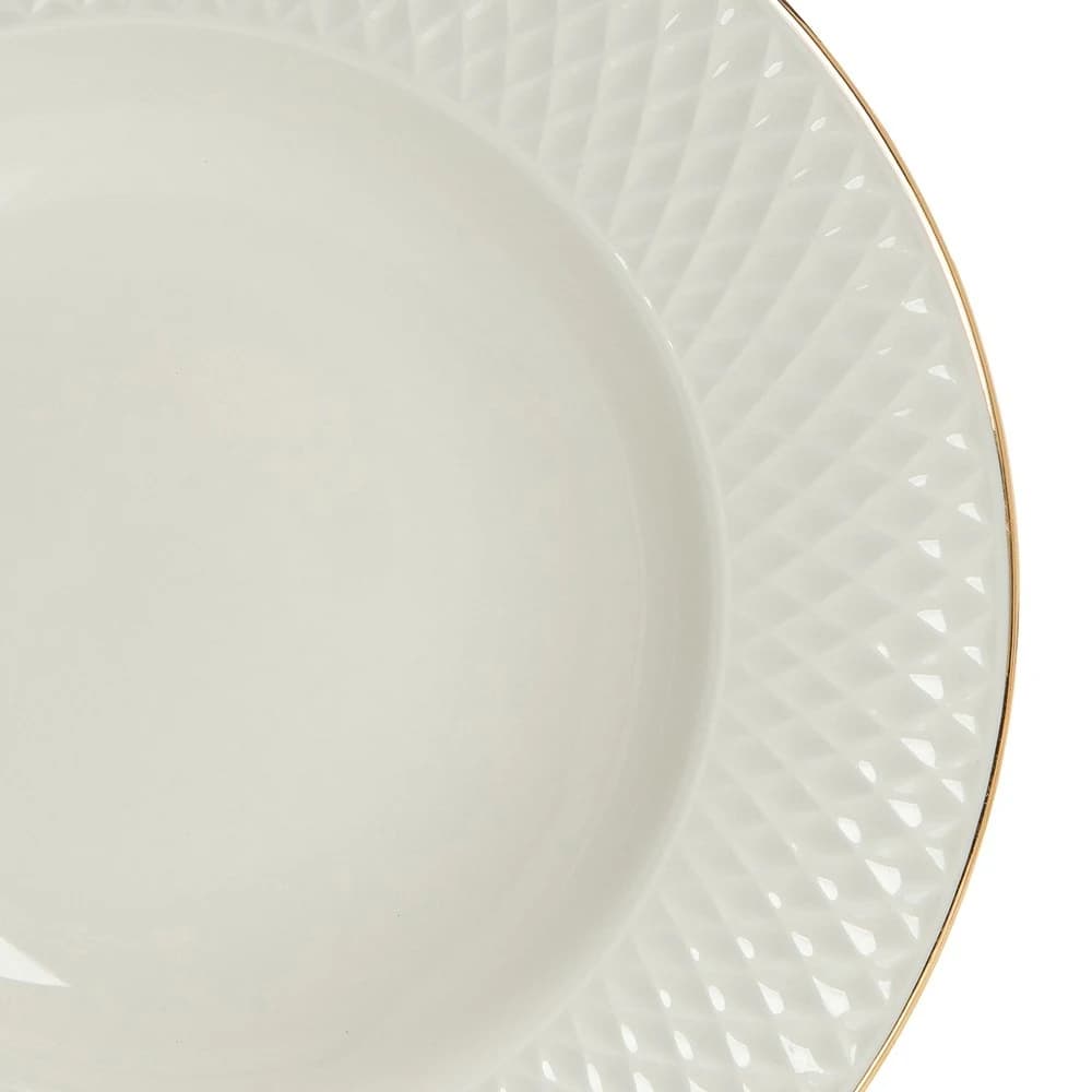 Aparelho de Jantar Home Style Eclat Gold 42 Peças Branco — foto 3 de 6