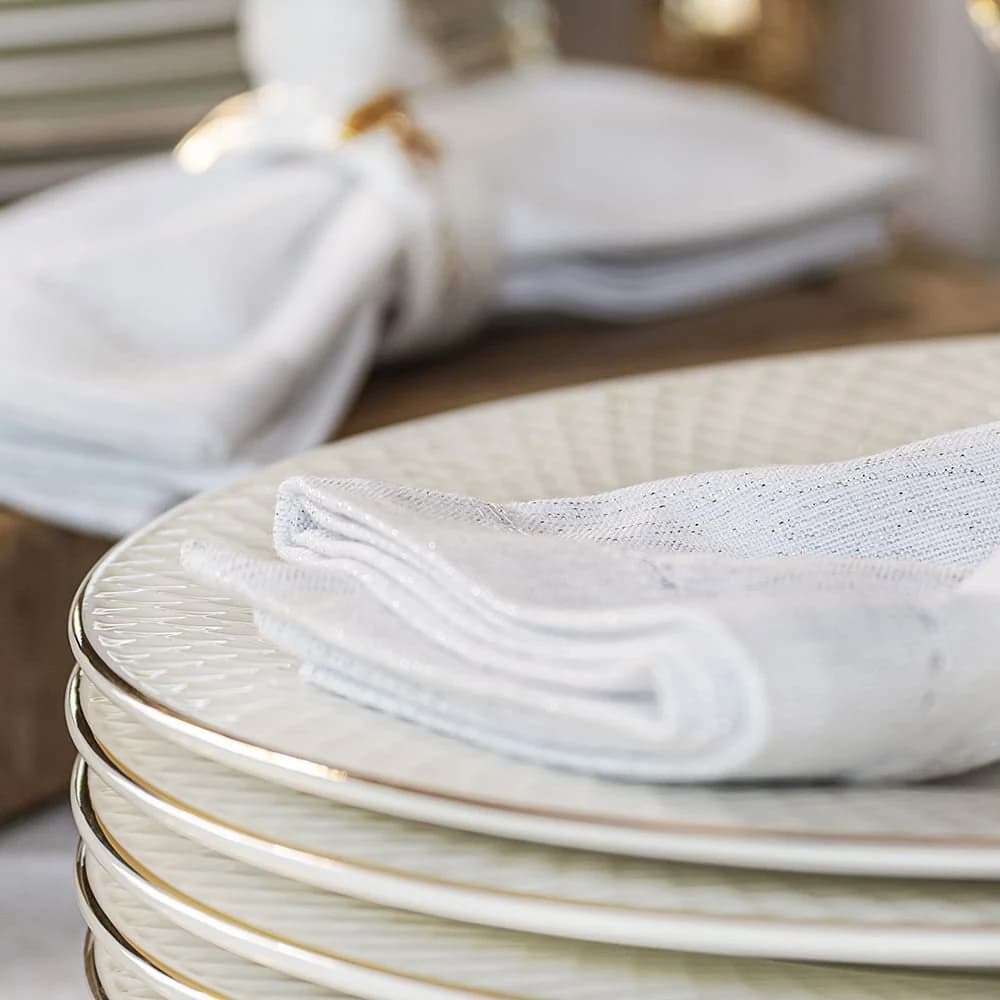 Aparelho de Jantar Home Style Eclat Gold 42 Peças Branco — foto 5 de 6