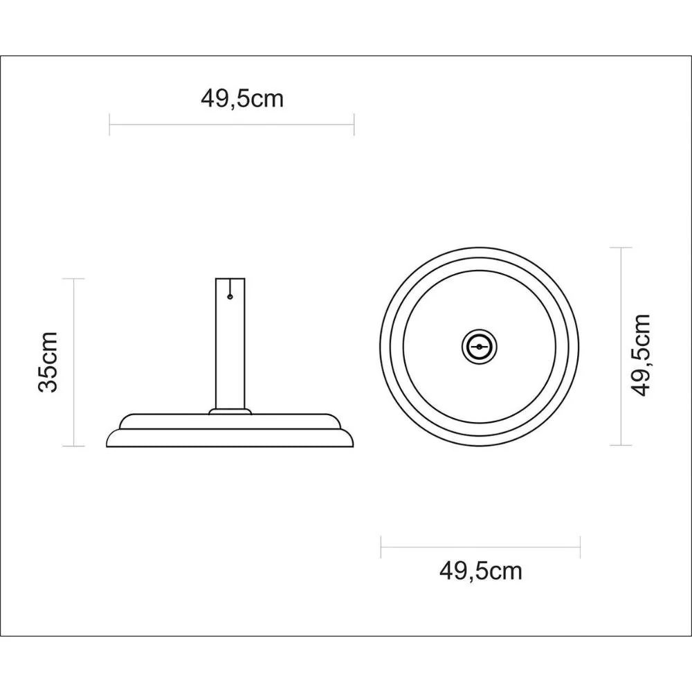 Base para Ombrelone Tramontina em Concreto 25 kg Único — foto 6 de 9