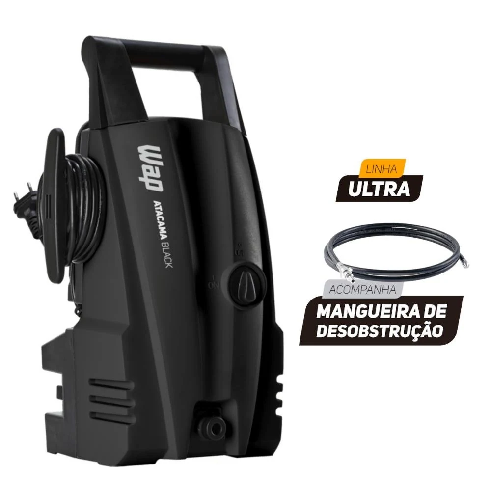 Desobstruidora de Alta Pressão 1400W 1500PSI WAP Atacama Black Ultra
