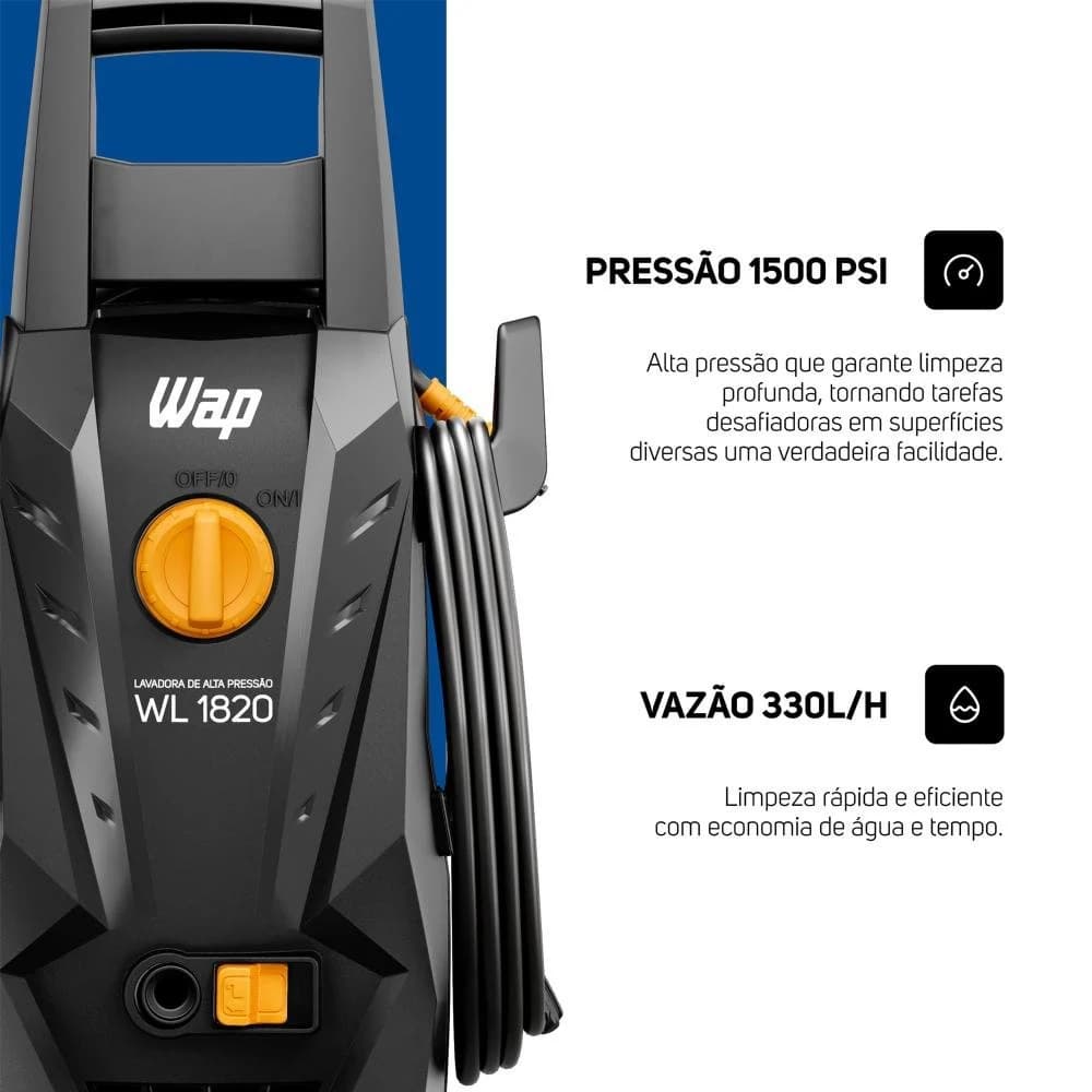 Desobstruidora de Alta Pressão 1400W 1500PSI WAP WL 1820 Black Ultra Padrão — foto 4 de 15