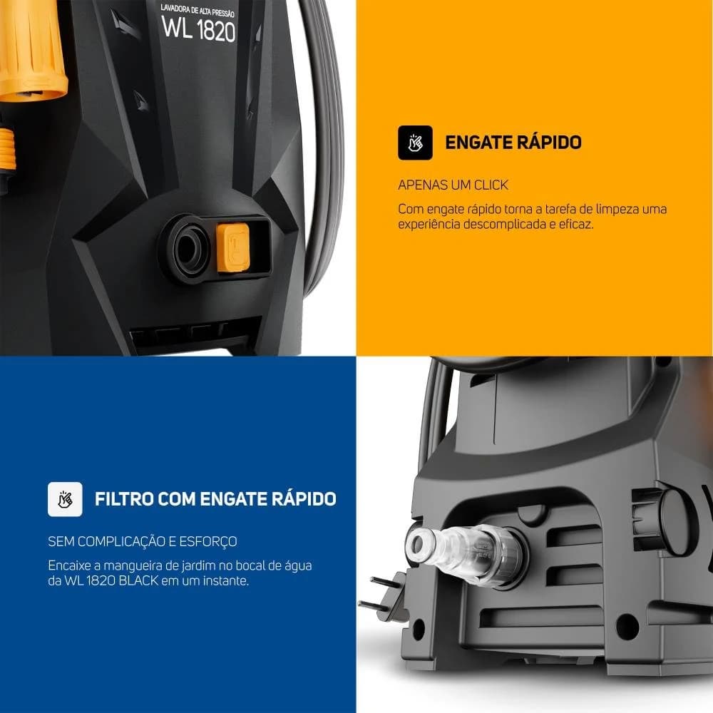 Desobstruidora de Alta Pressão 1400W 1500PSI WAP WL 1820 Black Ultra Padrão — foto 11 de 15