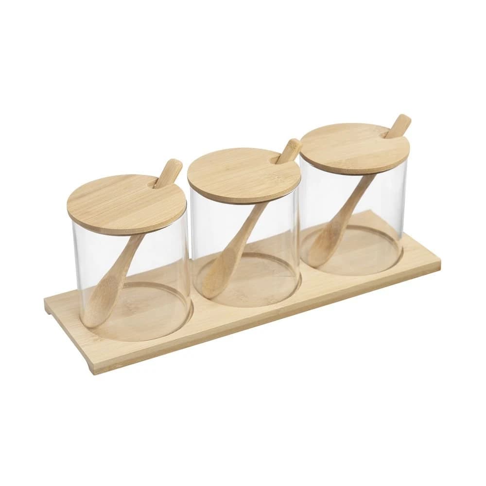 Jogo de Porta Condimentos Home Style Bambus Spoon