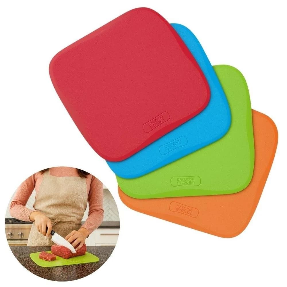 Jogo Tábua de Corte Descanso Para Panela Multiuso Colorido