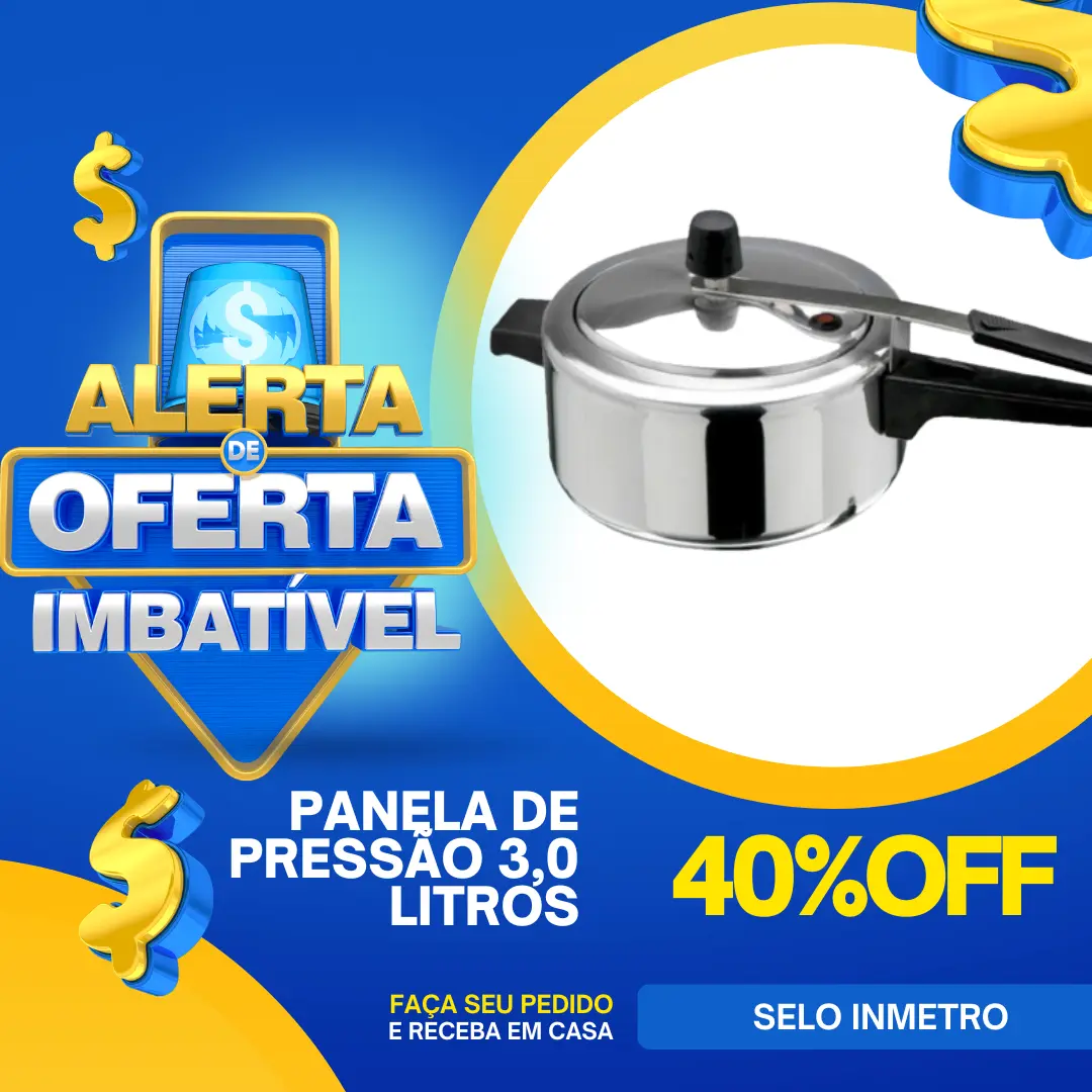 Kit 02 Panela De Pressão 4,5 litros 3,0 Litros Polida Em Alumínio Caçarola Cozinha Padrão — foto 8 de 9