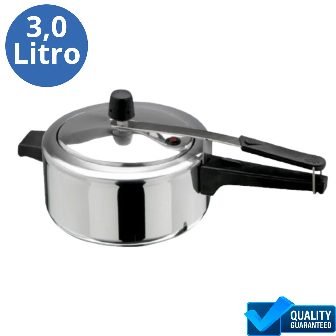Kit 02 Panela De Pressão 4,5 litros 3,0 Litros Polida Em Alumínio Caçarola Cozinha Padrão — foto 9 de 9