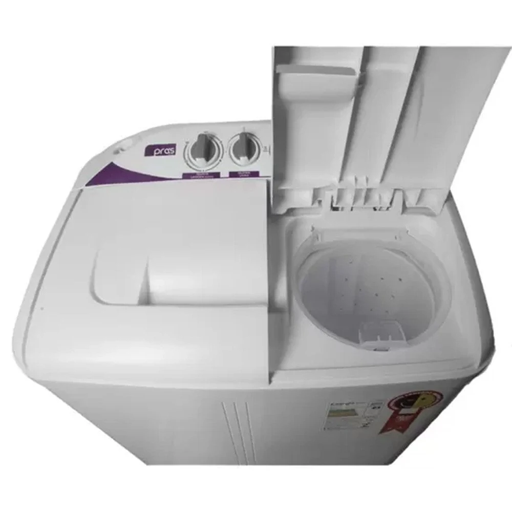 Máquina de Lavar Praxis 10Kg Lava 4 Kg e Centrifuga 6 Kg Twin Tub 2 em 1 Lava e Centrifuga Branco — foto 3 de 5