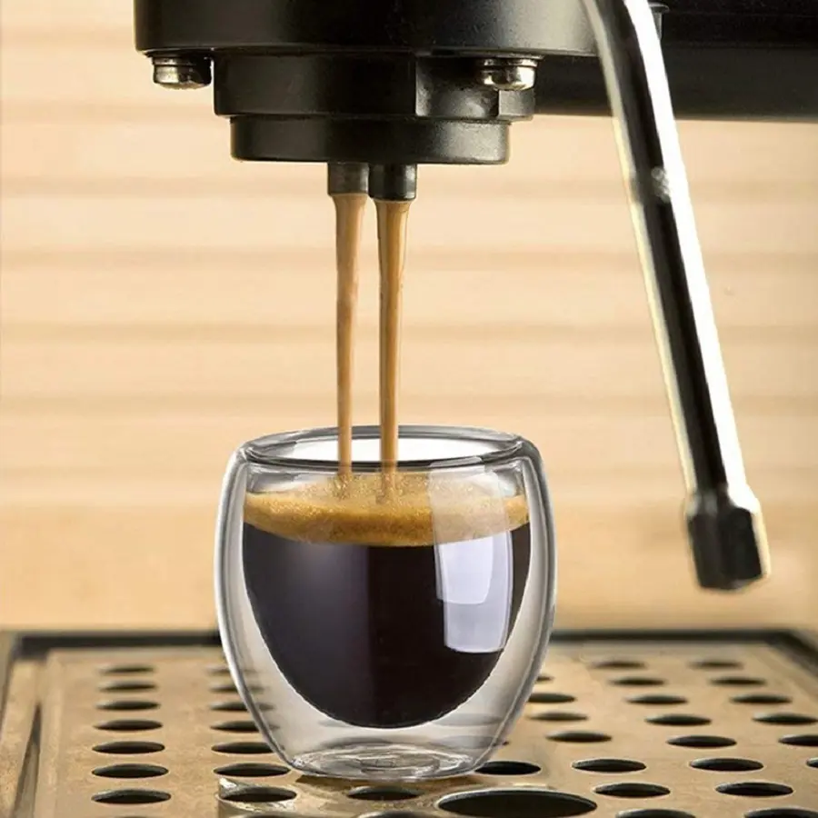Novidades 2026Conjunto com 6 Copos de Vidro Térmico Dupla Parede para Café Expresso 80ml Kit 6(80ML) — foto 3 de 9