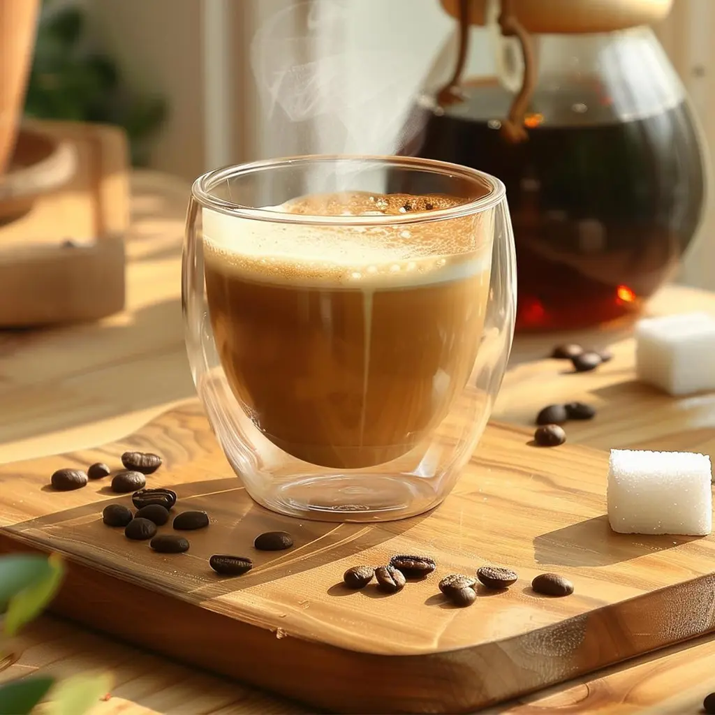 Novidades 2026Conjunto com 6 Copos de Vidro Térmico Dupla Parede para Café Expresso 80ml Kit 6(80ML) — foto 8 de 9