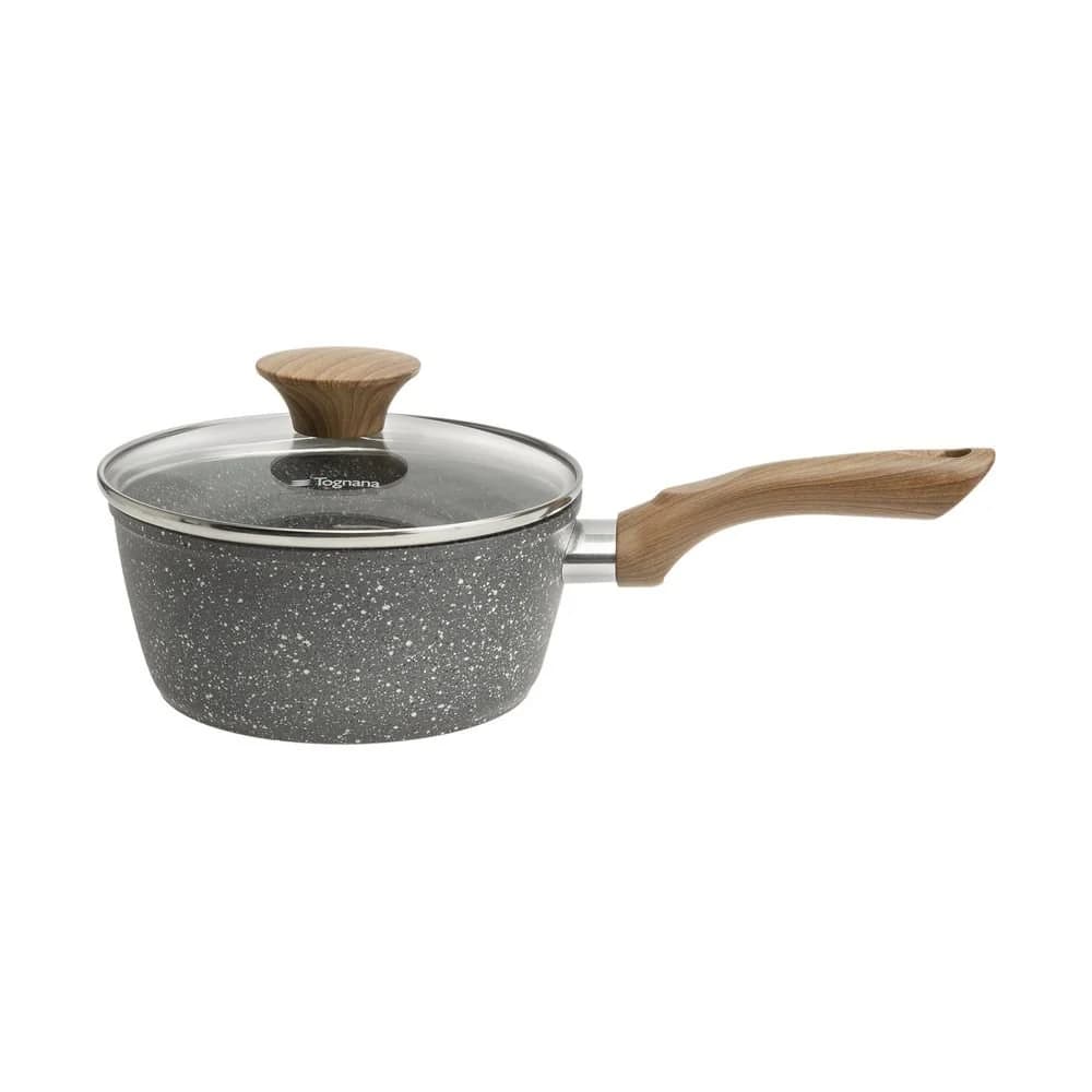 Panela com Tampa Indução Tognana Stone & Wood 16 cm