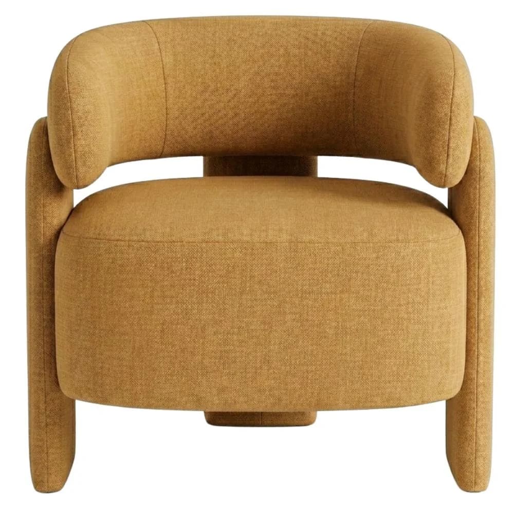 Poltrona Decorativa Lume Madeira Linho Color Trend