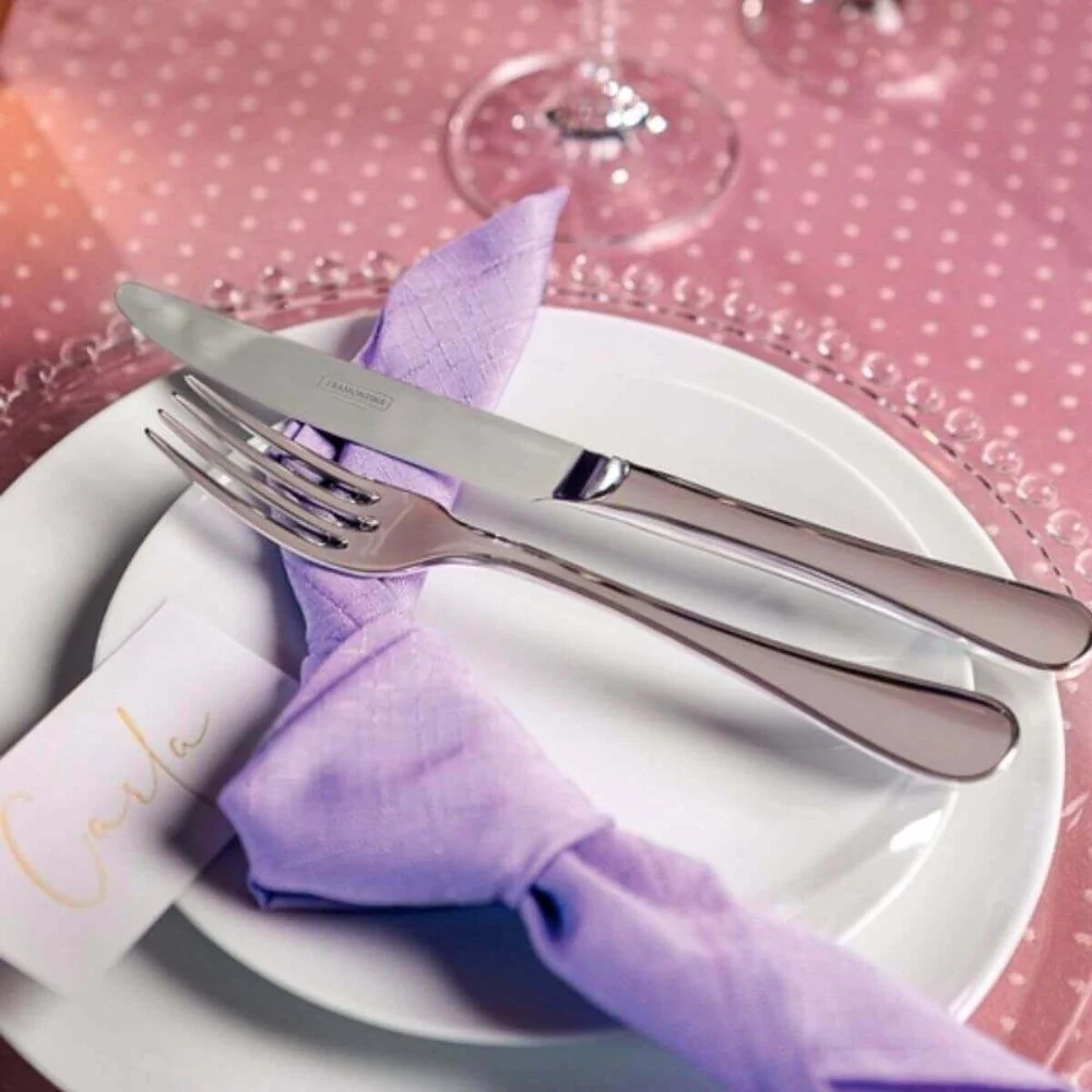Aparelho de Jantar 18 Peças Tramontina Leonora Porcelana Branca Leve Cupê Mesa Posta Sopa Caldos Doces Branco · 18 peças — foto 7 de 10