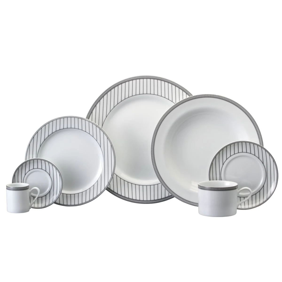 Aparelho de Jantar Chá e Café Porcelana Schmidt 42 Peças - Dec. Aline 2263 Porcelana · 42 peças — foto 1 de 2