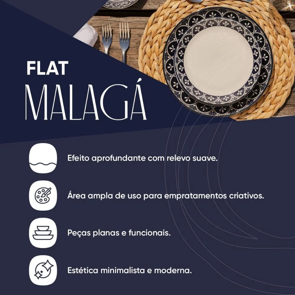 Aparelho de Jantar e Chá 30 peças Oxford Flat Málaga Málaga · 30 peças — foto 2 de 10
