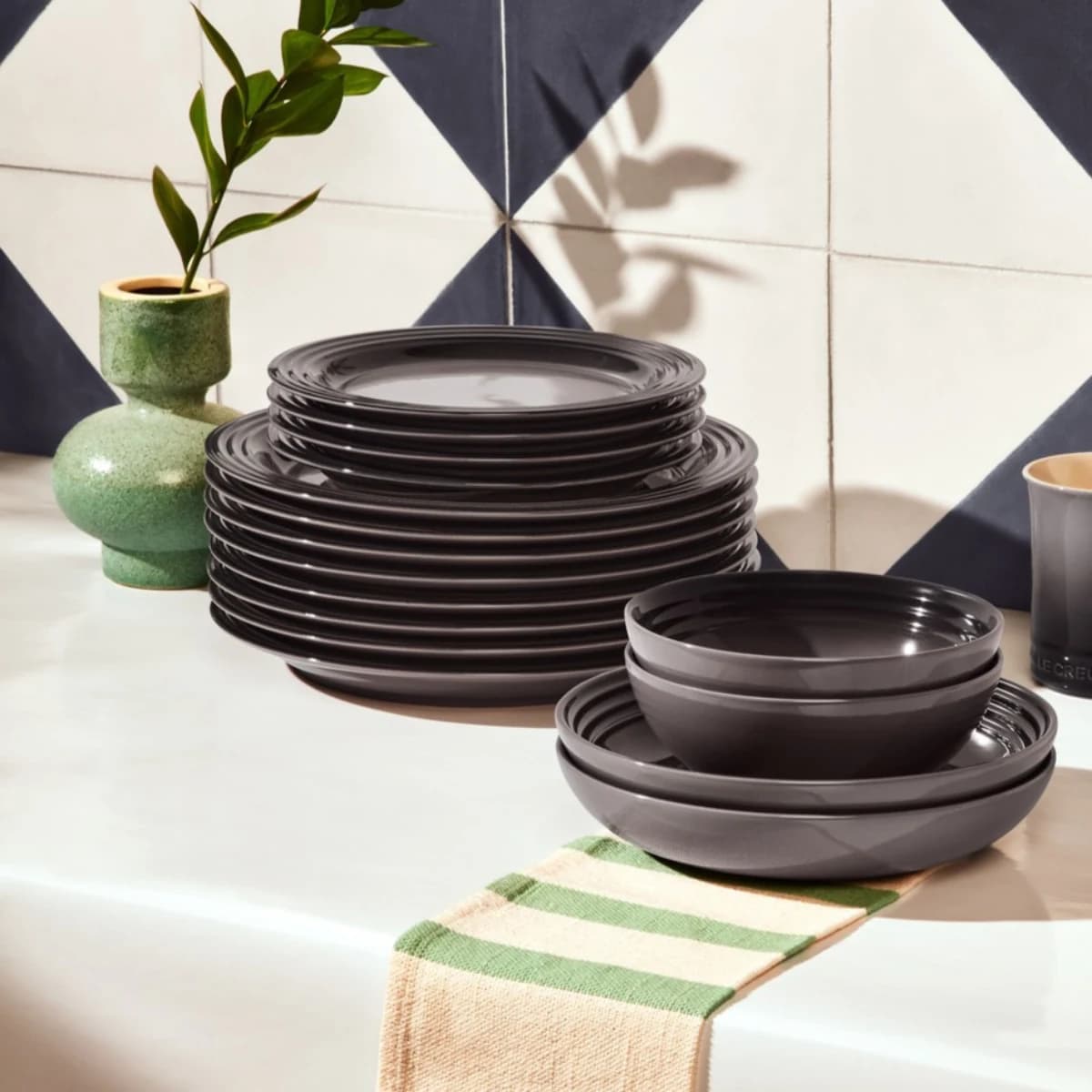 Aparelho de Jantar em Ceramica 12 Pecas Flint Le Creuset Flint — foto 5 de 5