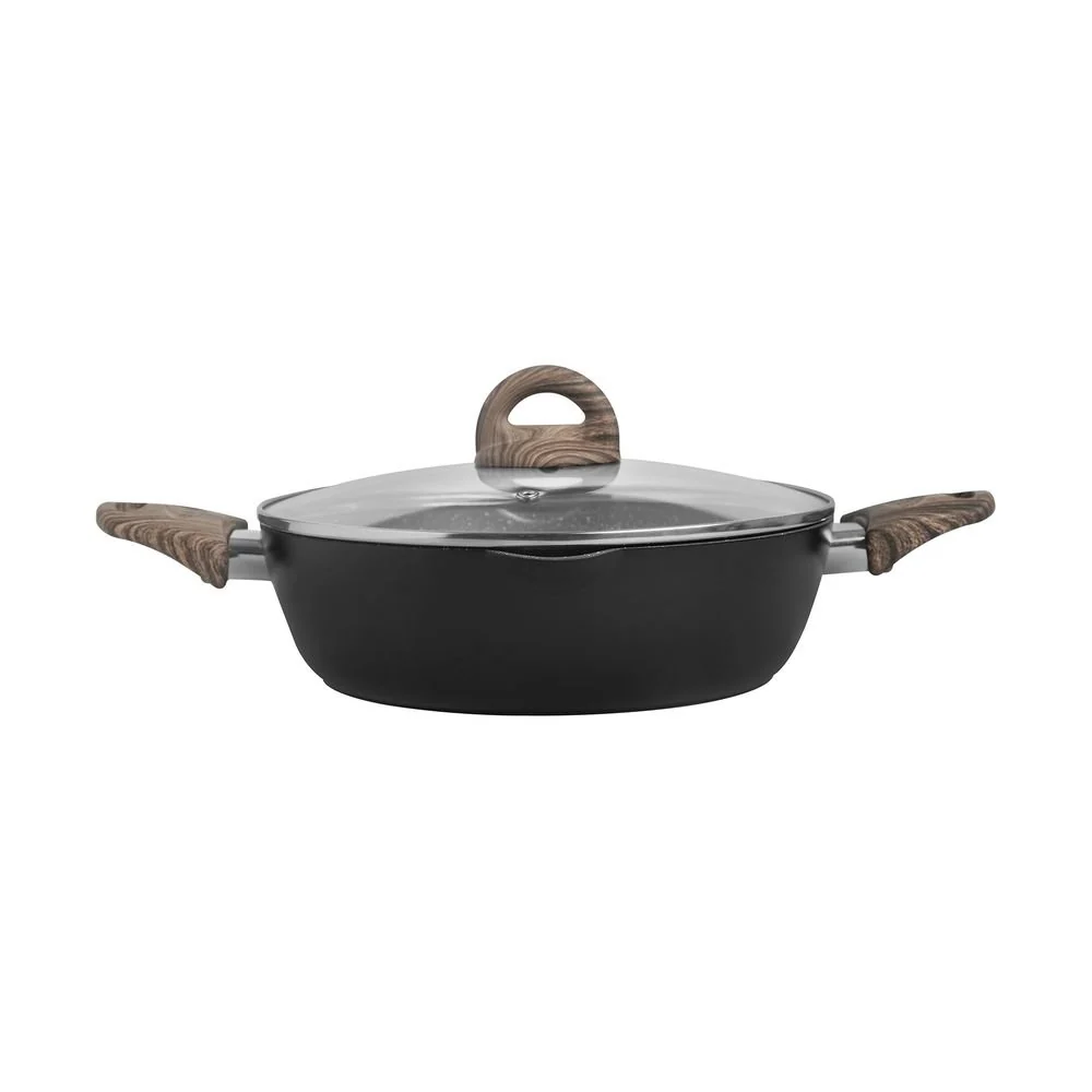 Caçarola Baixa com Tampa Home Style by Tognana Jungle Black 26 cm PRETO — foto 1 de 3