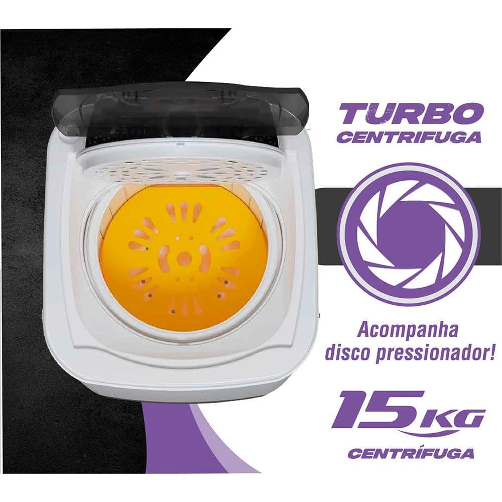 Centrífuga de Roupas 15Kg com Timer Praxis Branco — foto 4 de 7