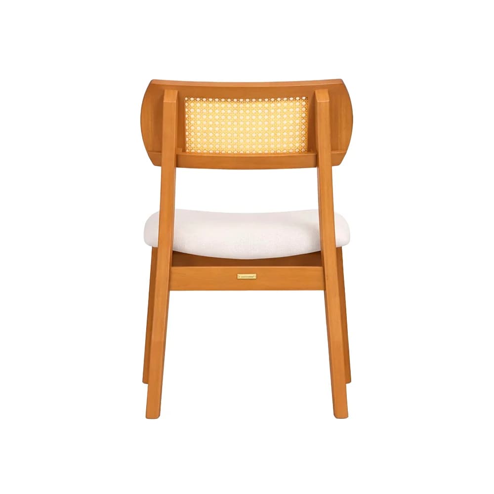 Conjunto 2 Cadeiras de Jantar Sienna com Tela Amêndoa e Linho Off White - WP 60080 Off-white — foto 5 de 5