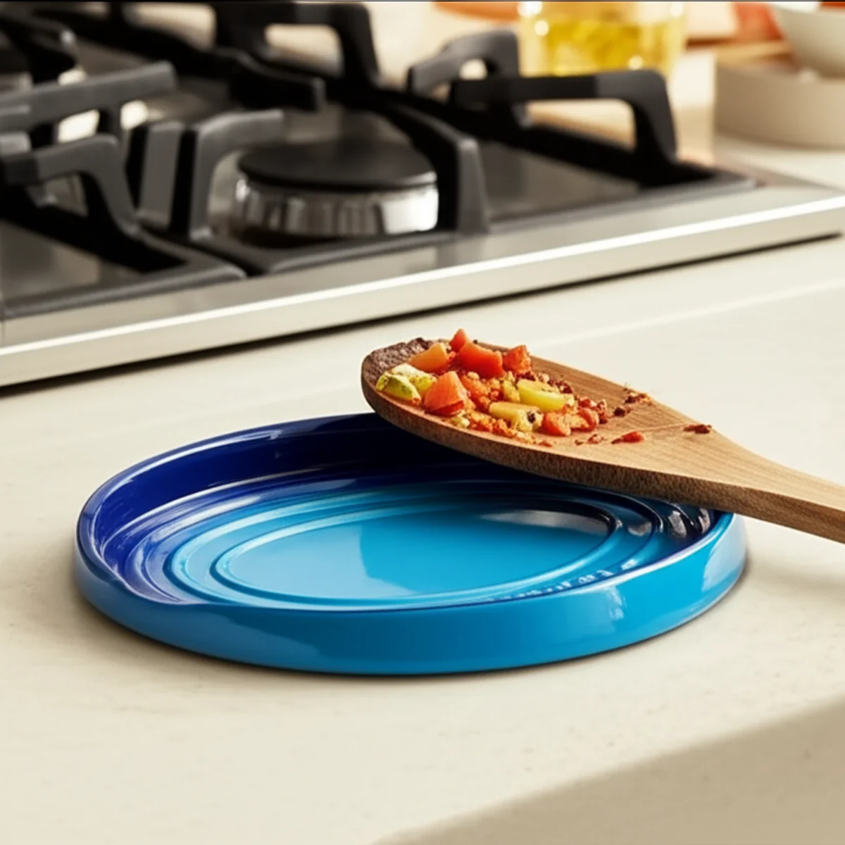 Descanso Oval de Colher de Ceramica Azure Blue Le Creuset Azure Blue / 16cm — foto 4 de 4