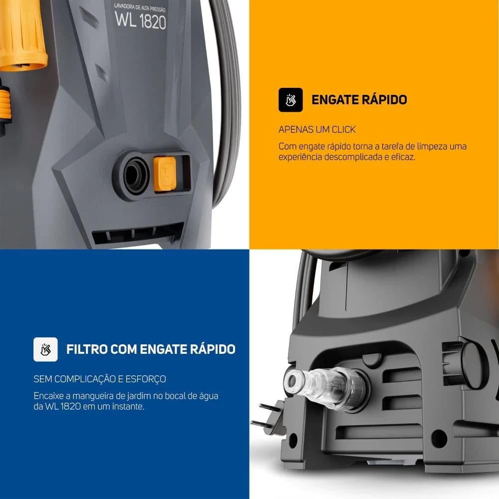 Desobstruidora de Alta Pressão 1400W 1500PSI WAP WL 1820 Ultra Padrão — foto 7 de 13
