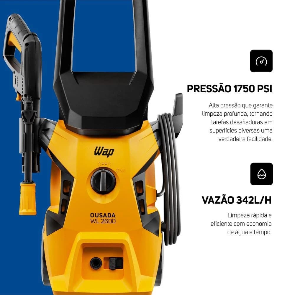 Desobstruidora de Alta Pressão 1500W 1750PSI WAP Ousada WL 2600 Ultra Padrão — foto 5 de 14