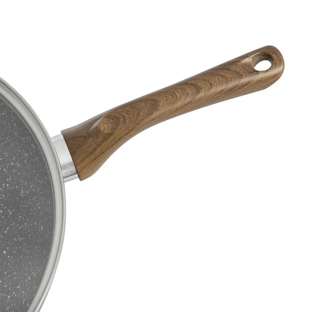 Frigideira Wok Indução com Tampa Tognana Stone Wood 32 cm CINZA — foto 3 de 3