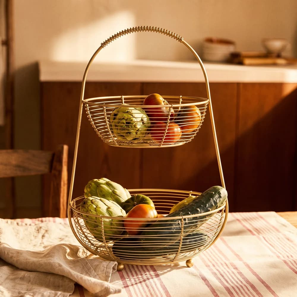 Fruteira Home Style Aurum Doble DOURADO — foto 4 de 6