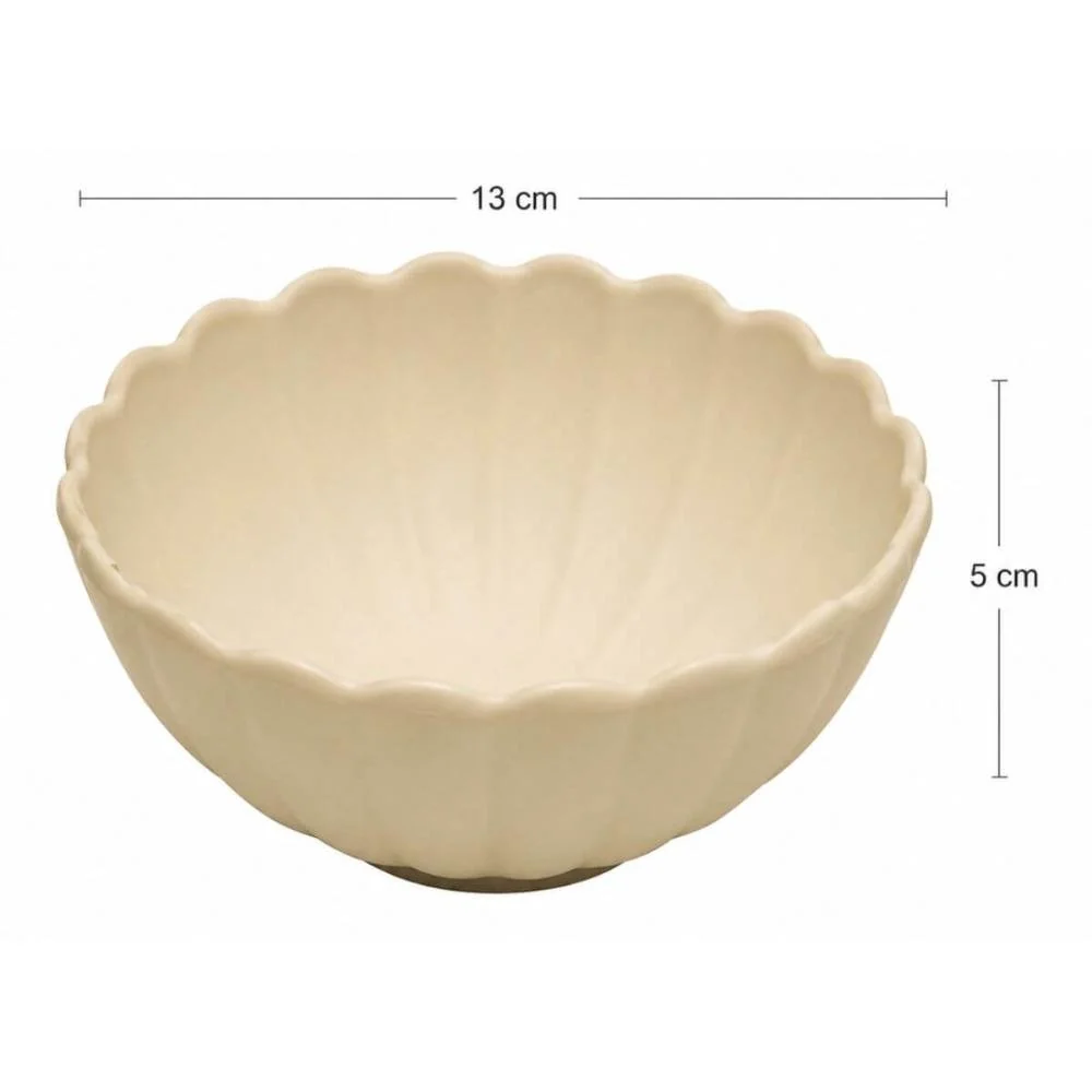 Jogo 6 Peças Pratos Raso Sobremesa Bowls Bege Melamina Lyor Mesa Posta Buffet Servir Bege · 6 peças — foto 5 de 10