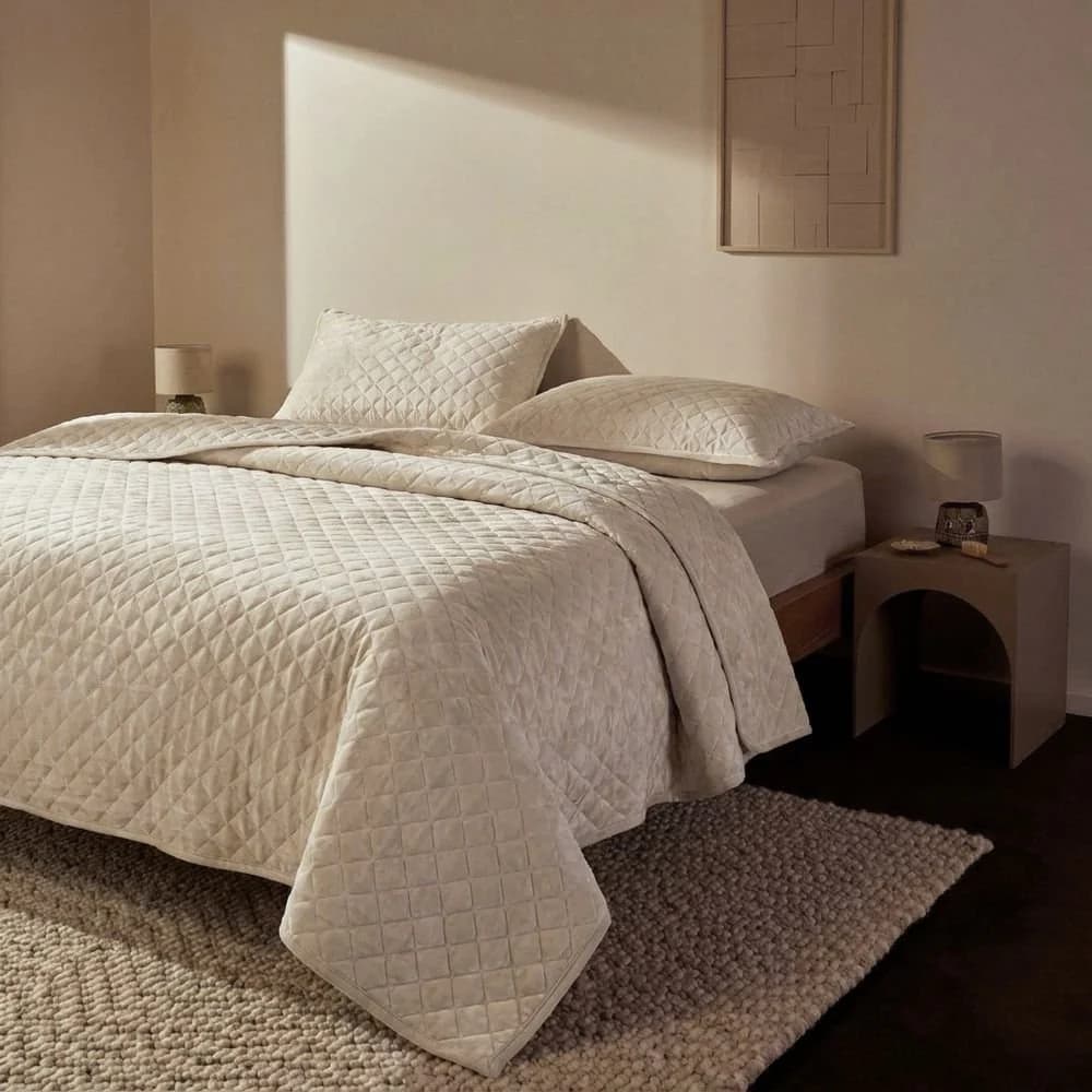 Jogo de Colcha Home Style Velluto OFF-WHITE / CASAL — foto 5 de 6