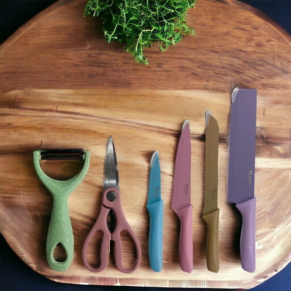 Jogo de Facas Colorido Kit com 6 Peças Beleza e Precisão para Sua Cozinha Padrão — foto 2 de 8