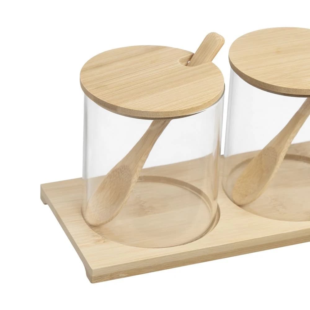 Jogo de Porta Condimentos Home Style Bambus Spoon Natural — foto 2 de 5
