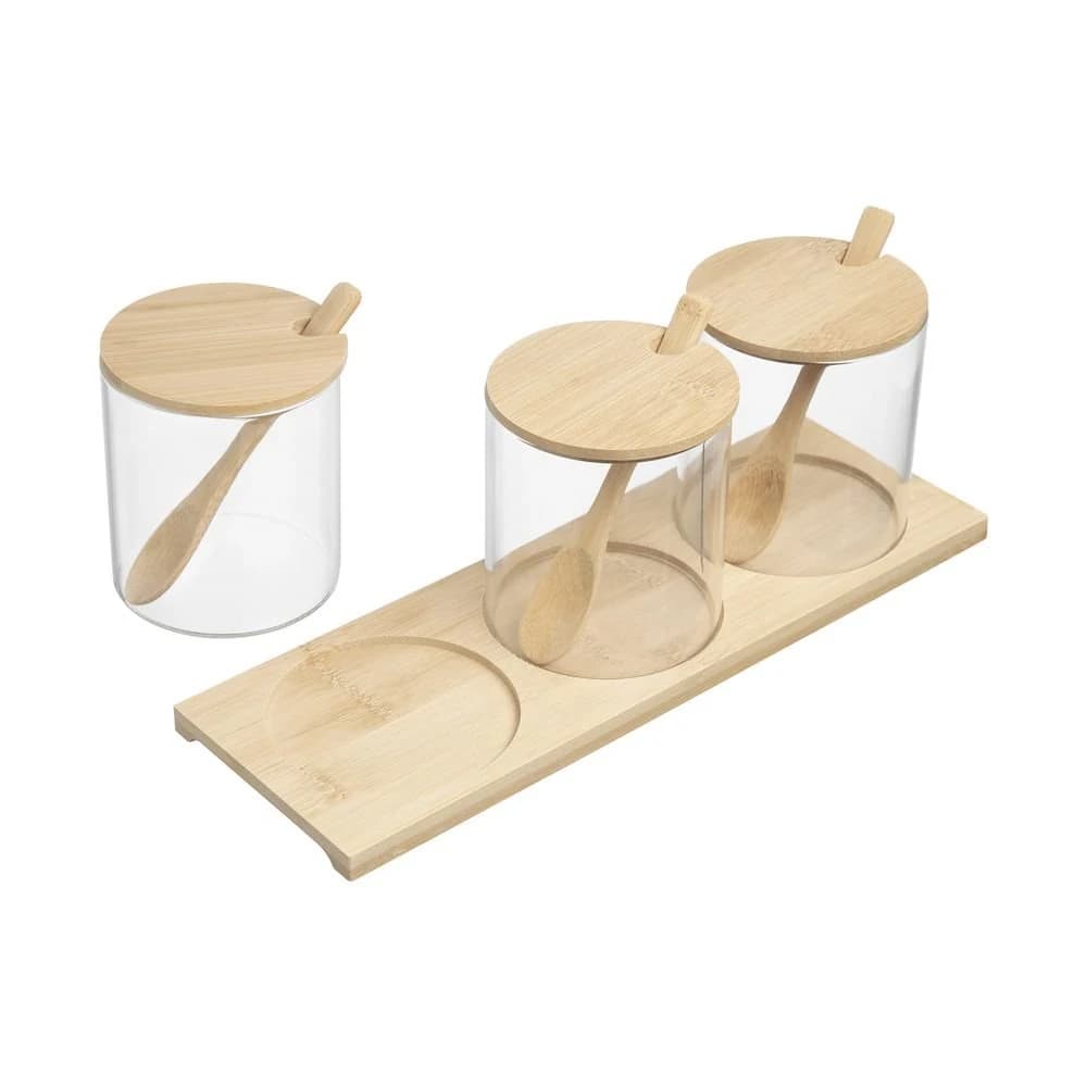 Jogo de Porta Condimentos Home Style Bambus Spoon Natural — foto 5 de 5