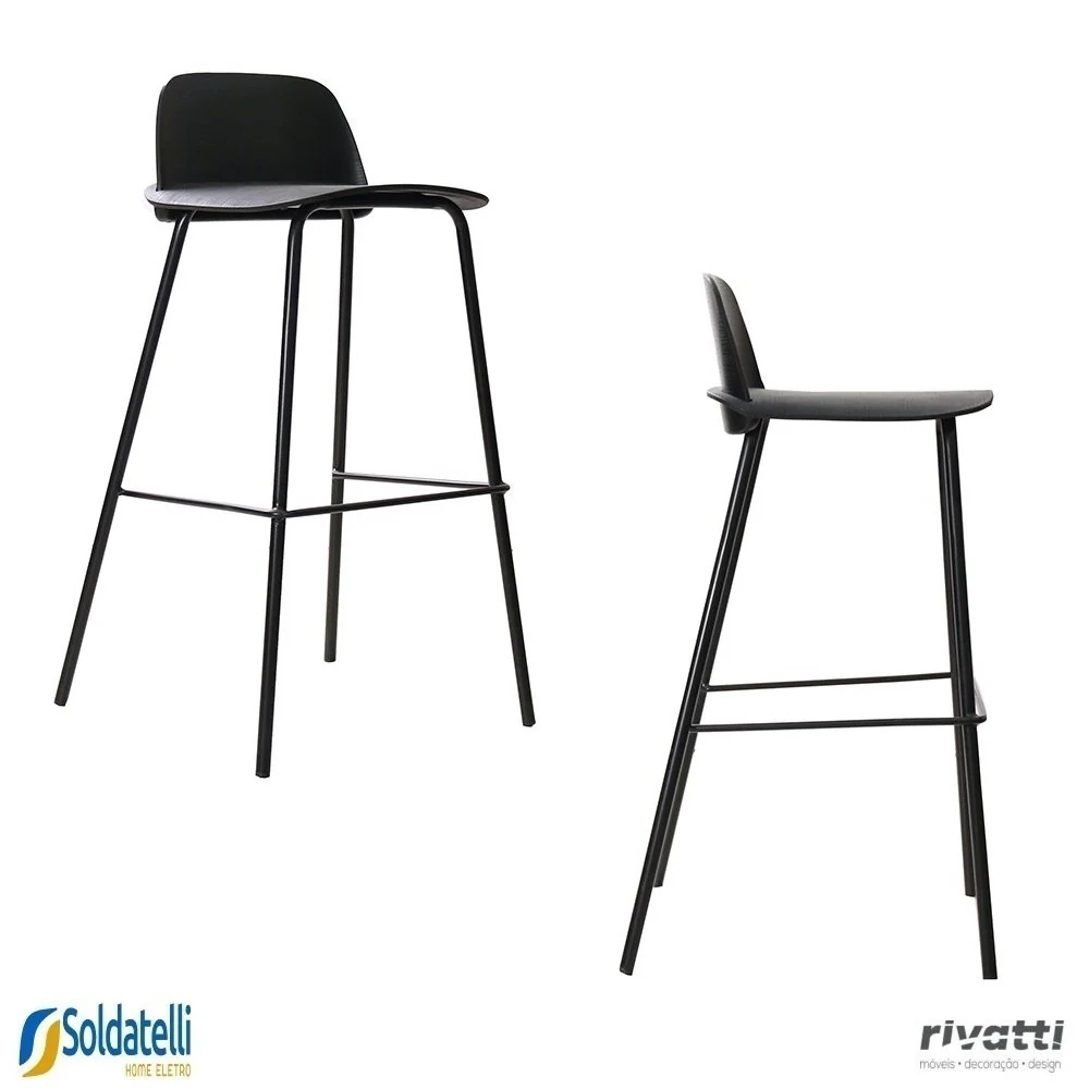 Kit 2 Banquetas Hana PP Várias Cores - Rivatti