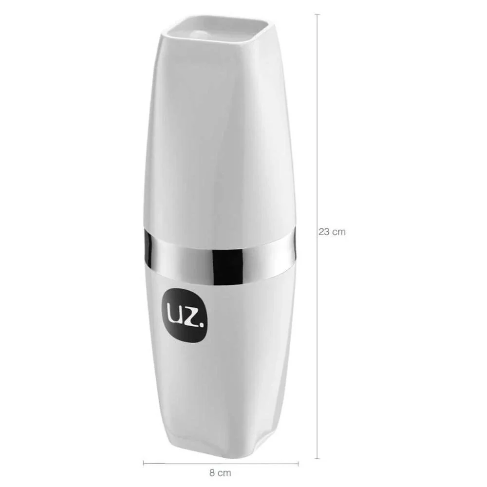Kit Banheiro Porta Algodão Saboneteira Escova de Dente Lixeira Basculante 12L Branco Branco — foto 3 de 10