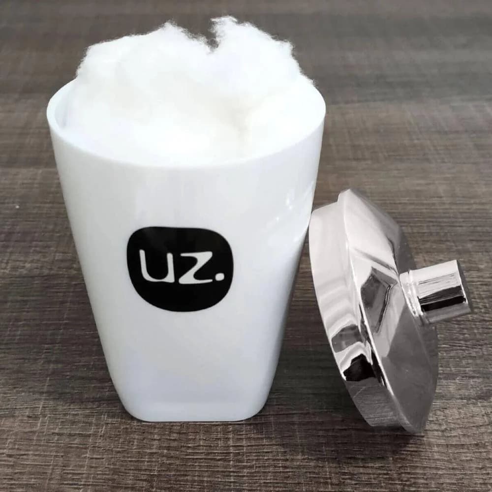 Kit Banheiro Porta Algodão Saboneteira Escova de Dente Lixeira Basculante 12L Branco Branco — foto 7 de 10