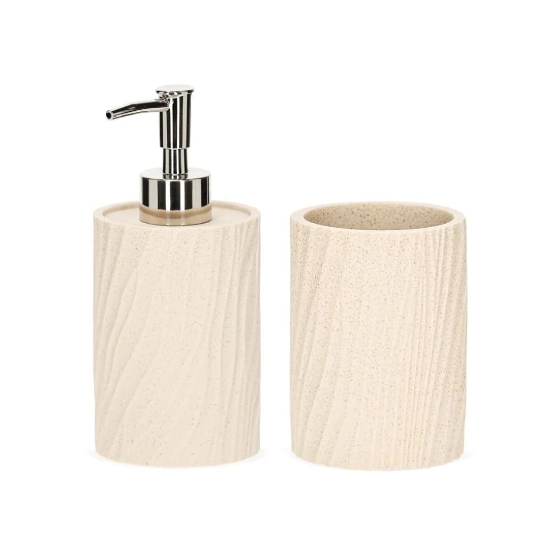 Kit organizador de bancada lavabo e banheiro Bege Areia Mart Bege — foto 1 de 4