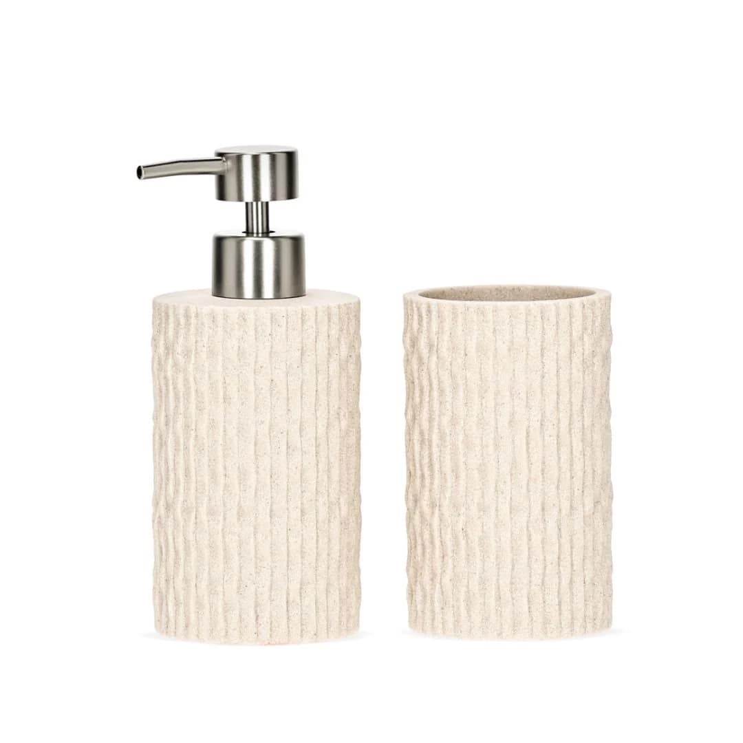 Kit organizador de bancada lavabo e banheiro Bege Ondas Mart Bege — foto 1 de 3