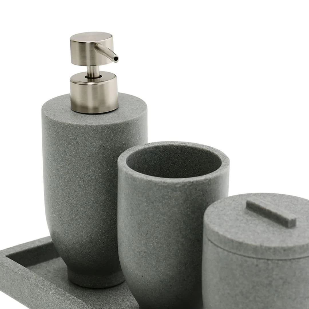 Kit organizador de bancada lavabo e banheiro Cinza Mart Cinza — foto 2 de 4