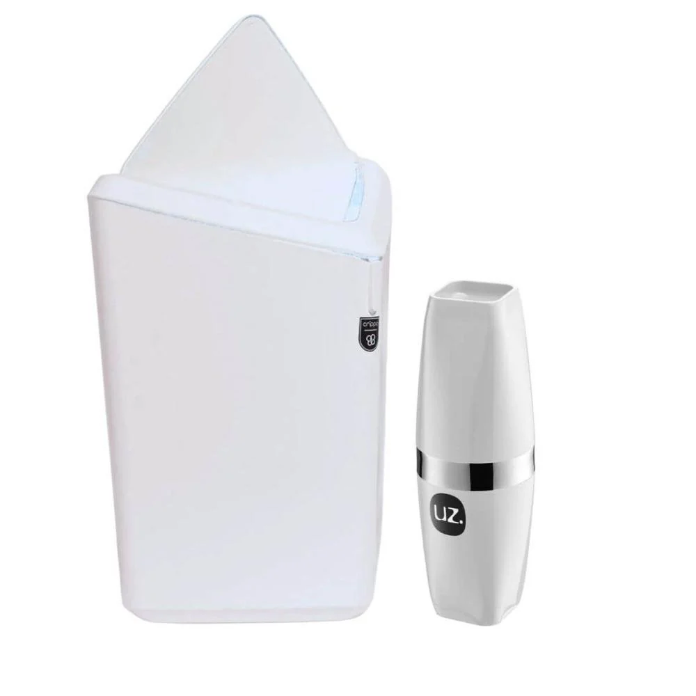 Kit Porta Escova de Dente e Lixeira Basculante 12L Branco Banheiro Organização Pia Branco — foto 1 de 6
