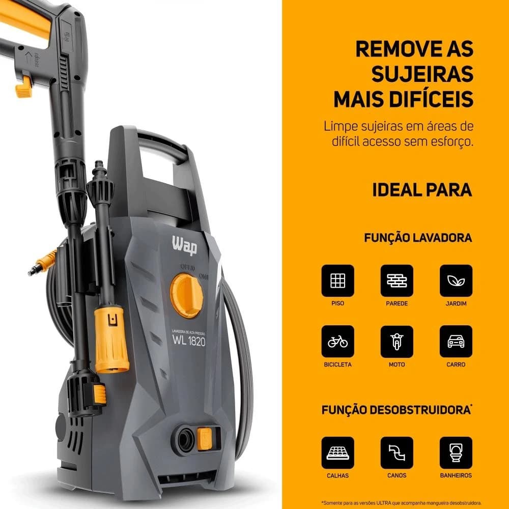 Lavadora de Alta Pressão 1400W 1500PSI WAP WL 1820 Padrão — foto 13 de 15