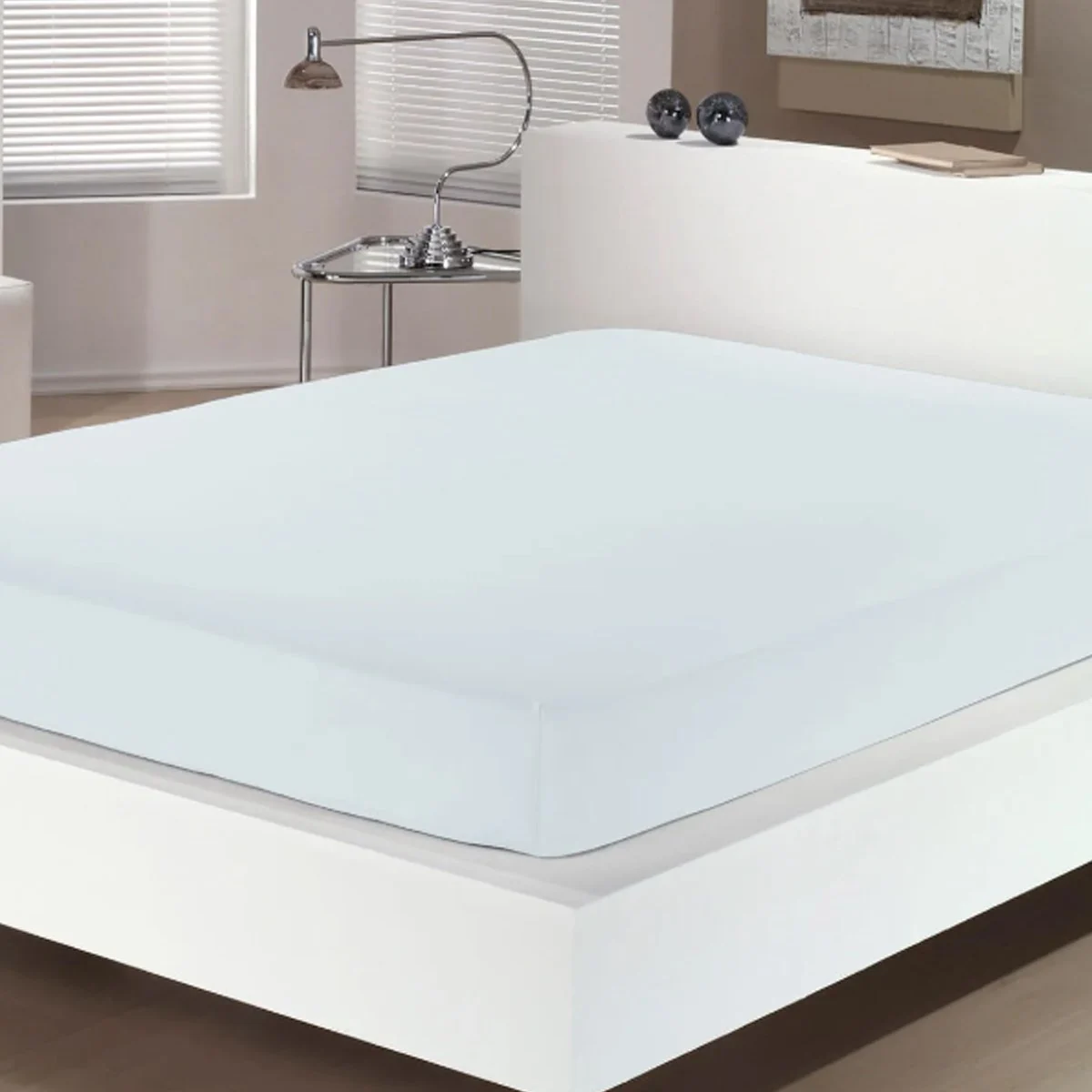 Lençol Avulso Buettner Solteiro King Malha 100% Algodão Image com Elástico Branco Único — foto 3 de 3