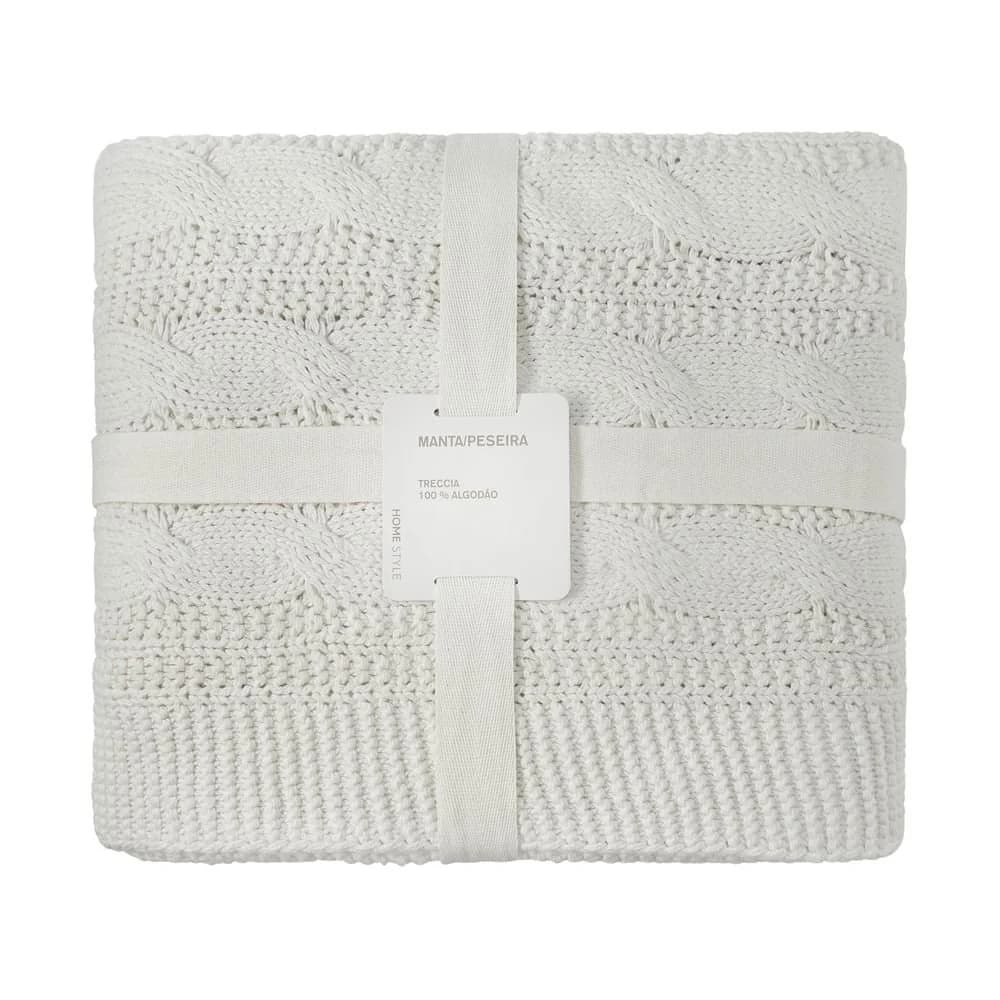 Manta Peseira Home Style Treccia OFF-WHITE — foto 2 de 3