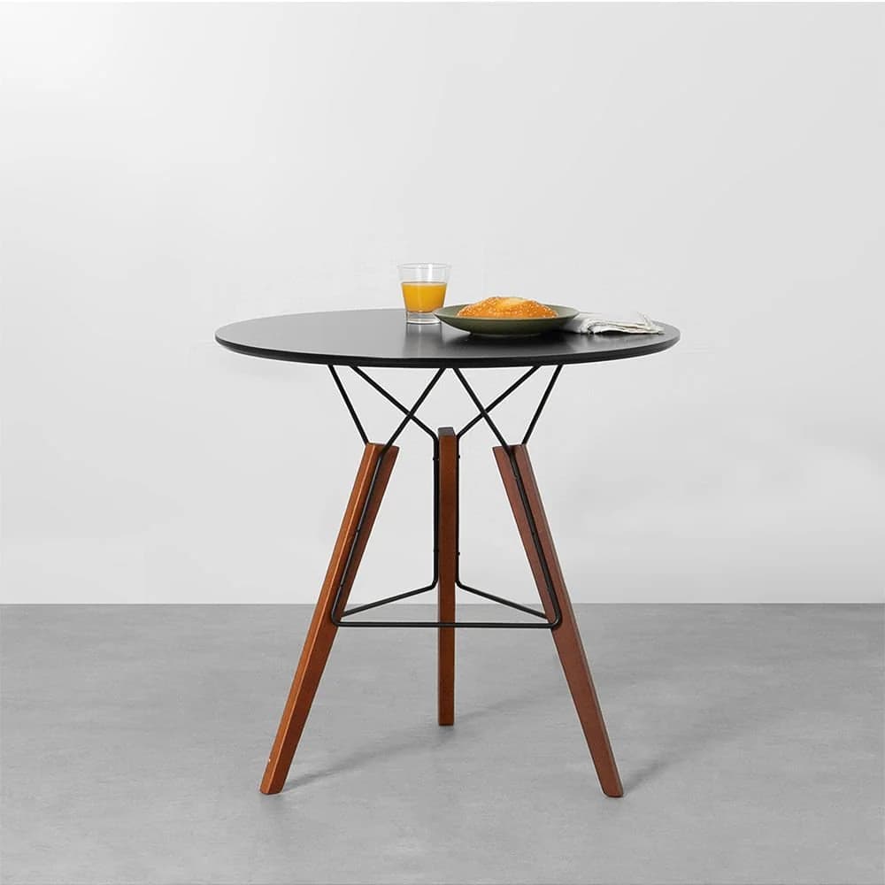 Mesa De Jantar Oni Redonda Preto - 80cm Preto — foto 2 de 7