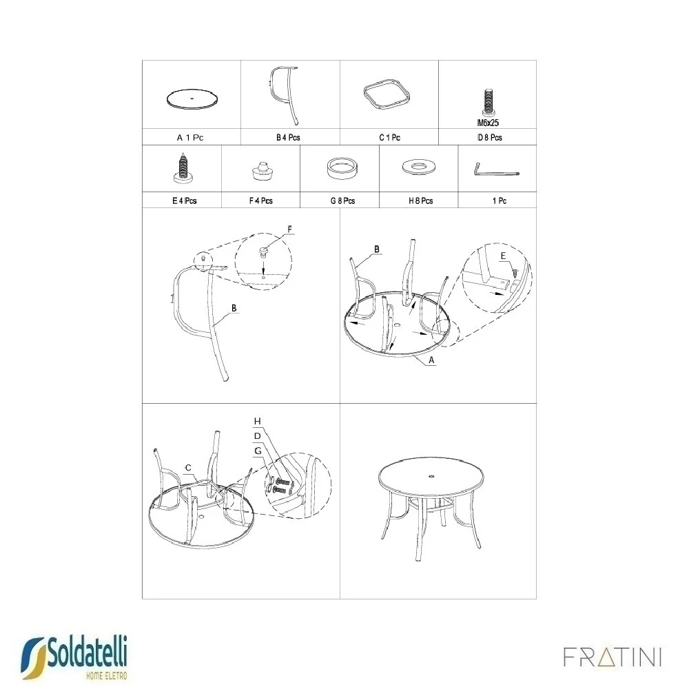 Mesa Outdoor Arpoador Cinza e Fendi - Fratini Fendi — foto 3 de 3