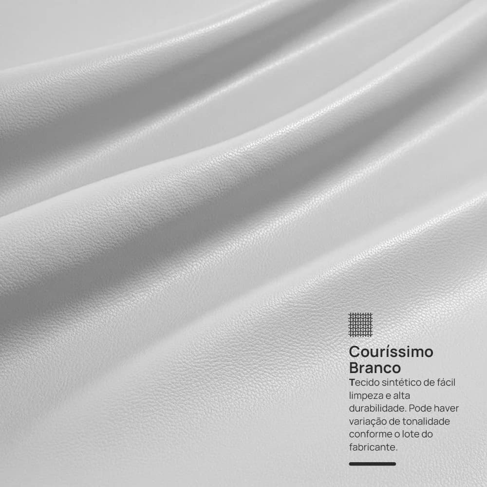 Namoradeira Decorativa Orgânica Molly 02 Lugares Couríssimo Branco - Abmaza Branco — foto 5 de 7